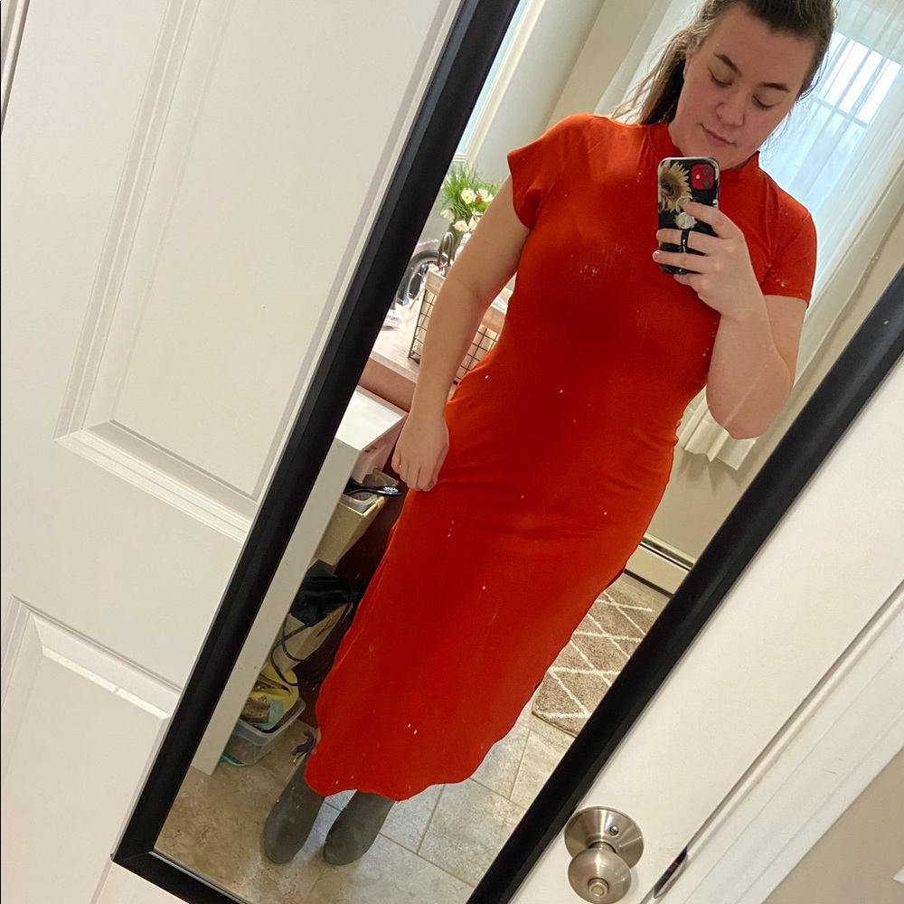 Burnt orange dress